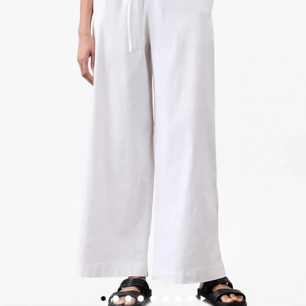 NEW Athleta Wide leg Paradise Drawstring Pants Petite Small White - Picture 12 of 12